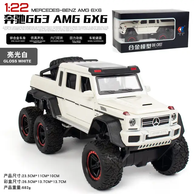 1:22 Mercedes-Benz G63 AMG 6x6 Die-Cast Toy Car | Metal Alloy Model