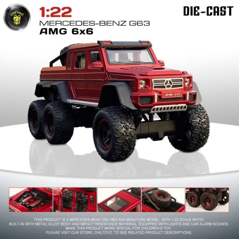 1:22 Mercedes-Benz G63 AMG 6x6 Die-Cast Toy Car | Metal Alloy Model