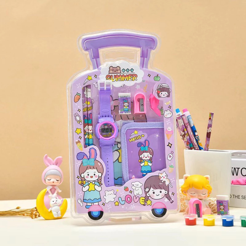 7-in-1 Kids Mini Trolley Suitcase Stationery Gift Set