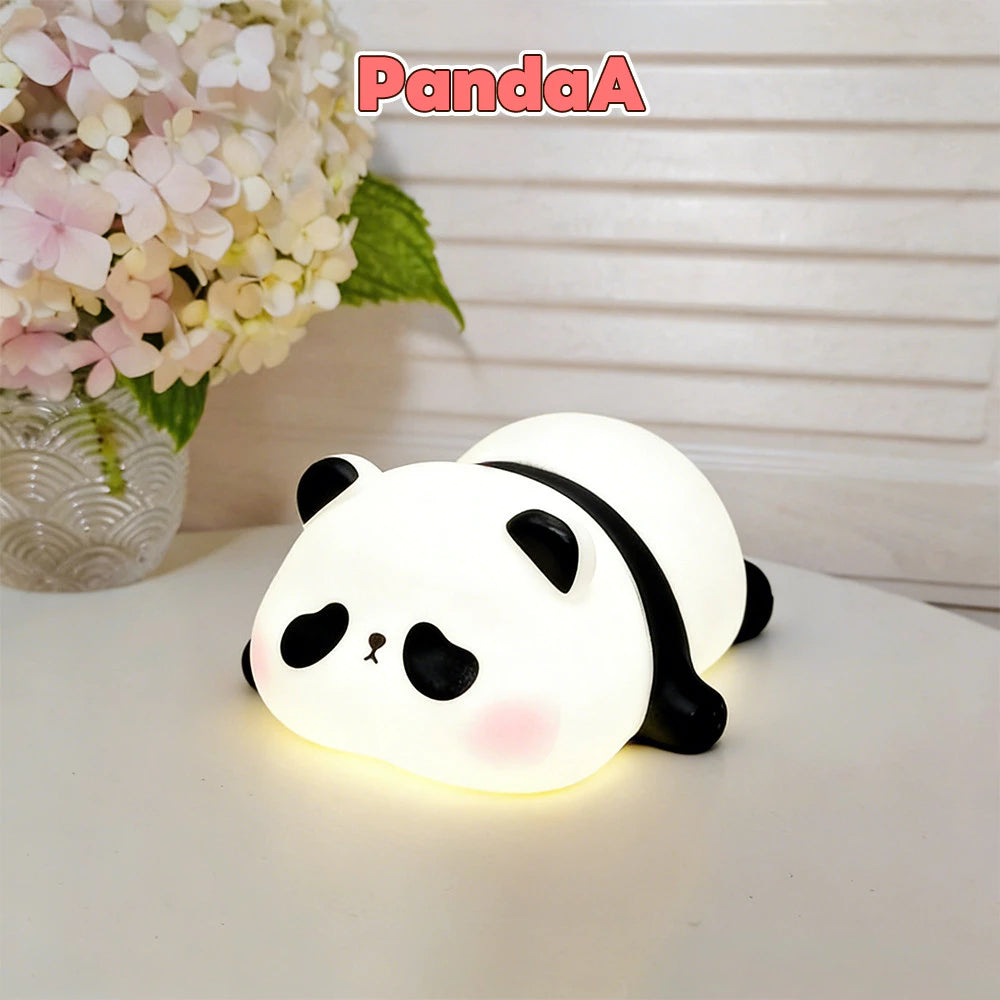 Cute Silicone Cartoon Night Light | Kids Nursery Bedside Lamp
