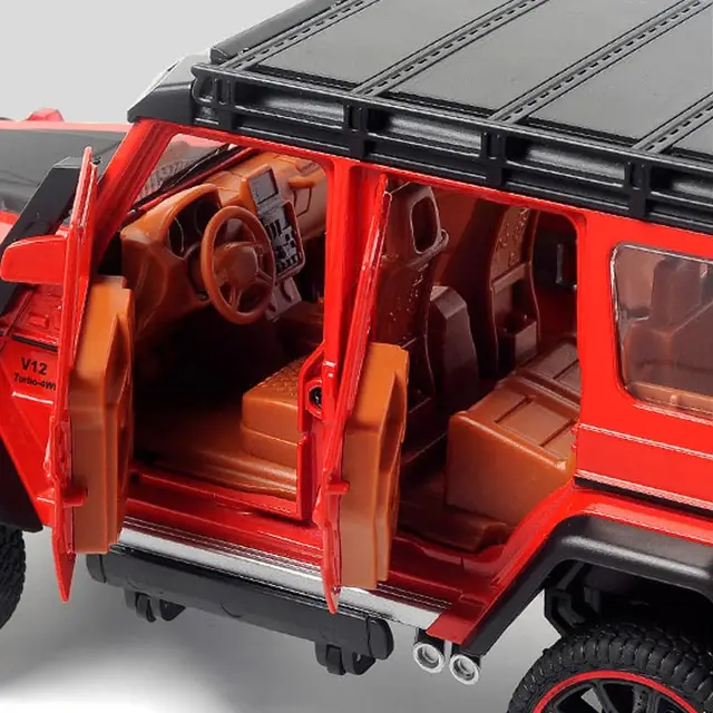 1:22 Scale Diecast G-Wagon SUV Model Car – Premium Alloy Toy Car with Sound, LED Lights, and Openable Doors