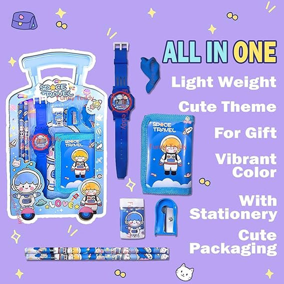 7-in-1 Kids Mini Trolley Suitcase Stationery Gift Set