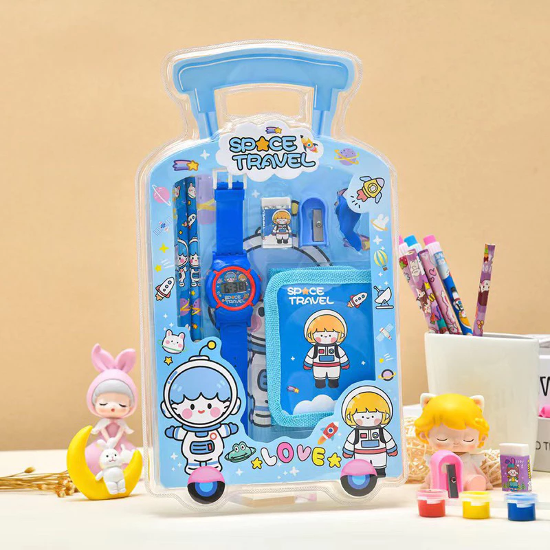 7-in-1 Kids Mini Trolley Suitcase Stationery Gift Set