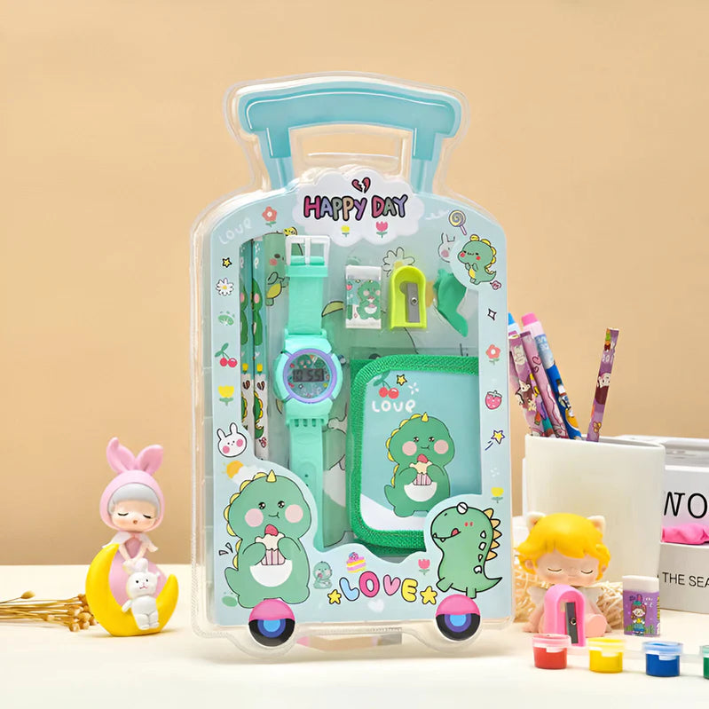 7-in-1 Kids Mini Trolley Suitcase Stationery Gift Set