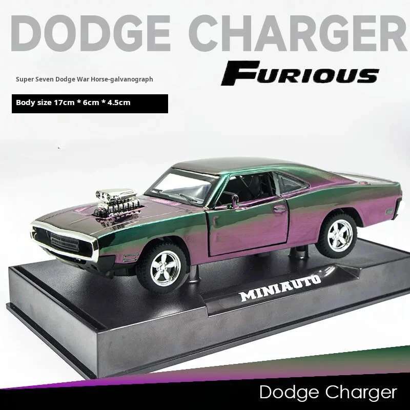 1970 Dodge Charger "War Horse" Alloy Diecast Model Car – 1:32 Scale Muscle Masterpiece